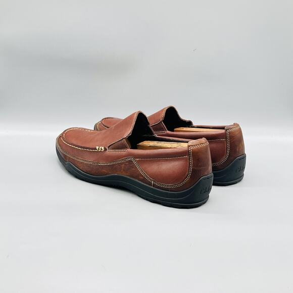 Cole Haan Shoes Mens 10 Brown Leather Vtg Air Moc Toe Slip On Loafers Casual